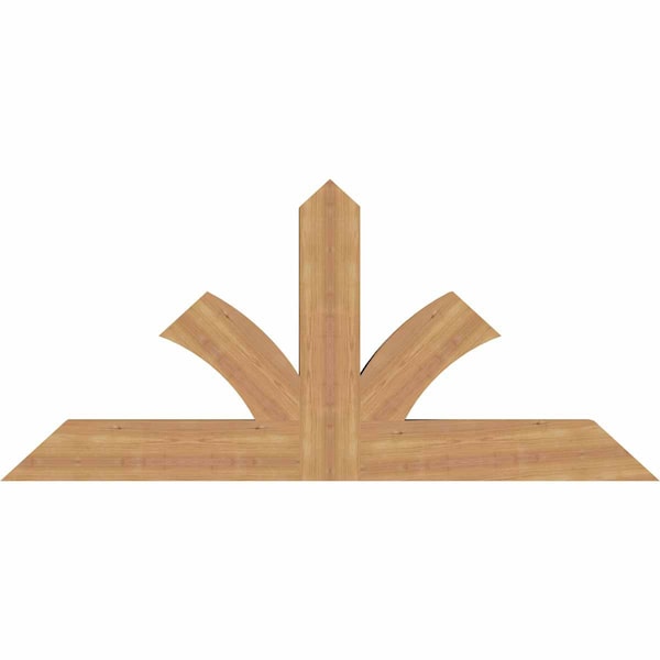 Ekena Millwork Richland Timber Gable Bracket, Western Red Cedar, 60"W x 27"H x 3 1/2"D x 5 1/2"F, 11/12 Pitch GBW060X27X0406RIC00SWR - main